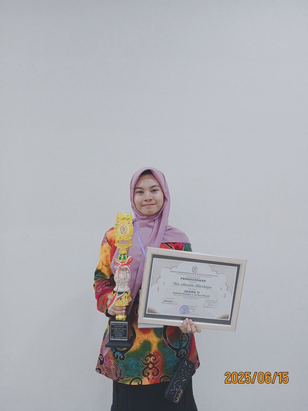 JUARA II CABANG HIFDZIL QUR'AN 1 JUZ Tilawatil Qur'an Ke-XXVIII Tingkat Provinsi Papua 2025.